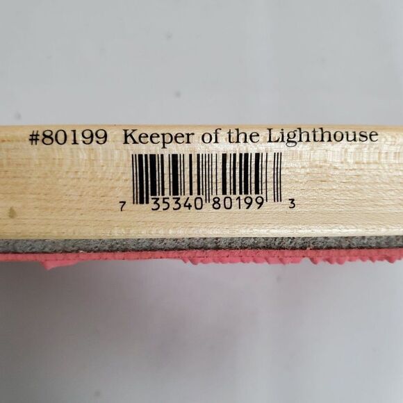 D. Morgan Rubber Stamp Keeper Of The Lighthouse Religious Saying 6.5" X 3.5 - Picture 3 of 3